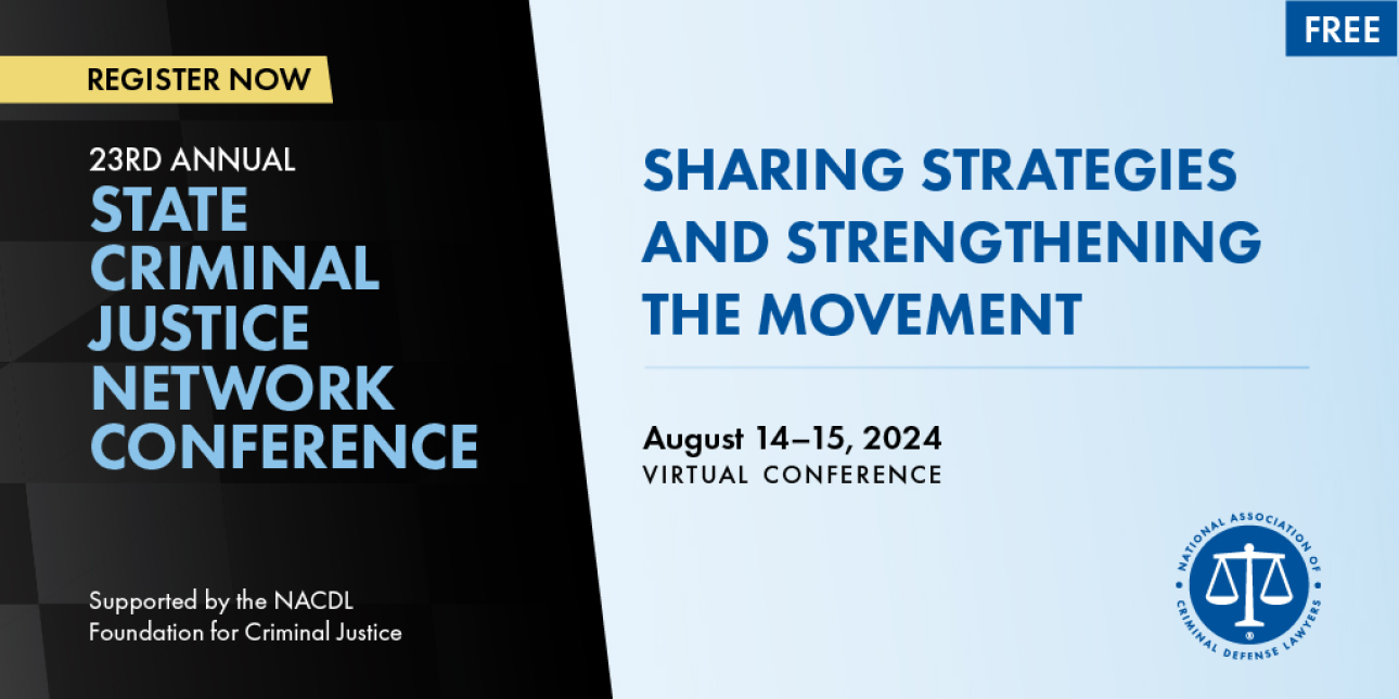 NACDL State Criminal Justice Network Conference The Center for HIV